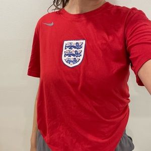 Red England Nike dri fit top